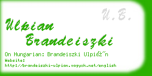 ulpian brandeiszki business card